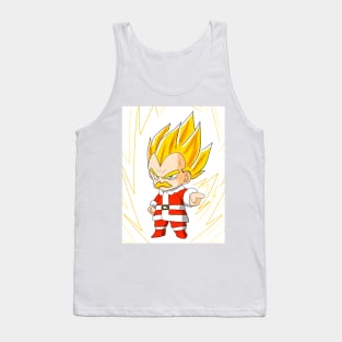 Santa Vegeta in super saiyan christmas in dragonball Tank Top